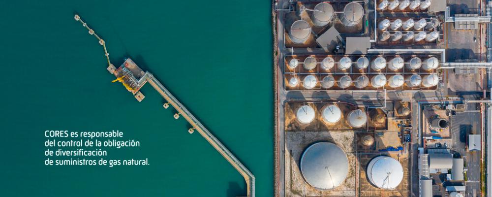 CORES es responsable del control de la obligación de diversificación de suministros de gas natural